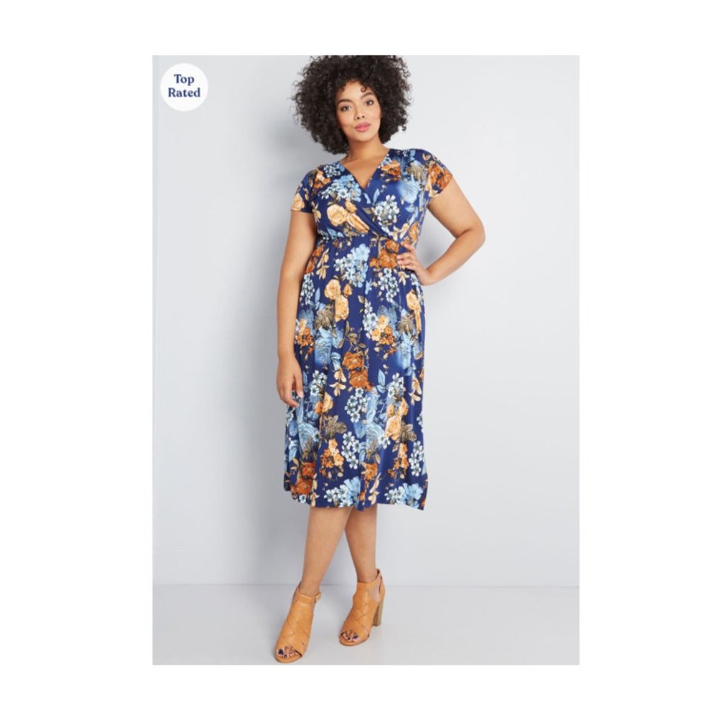 ModCloth Midi Length Dress | Navy Blue